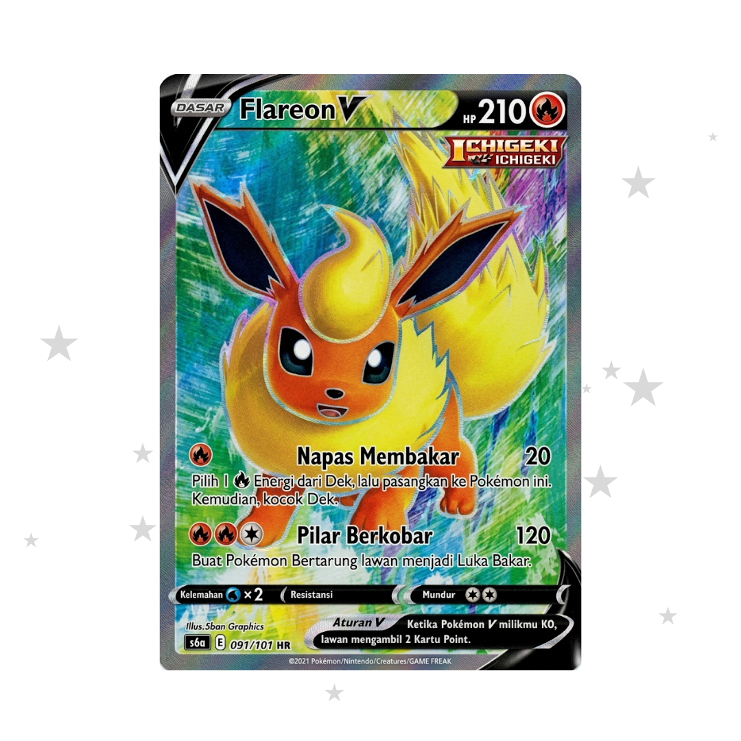 Flareon V 072/069 SR - Eevee Heroes S6AI - Indonesian ๐ฎ๐ฉ