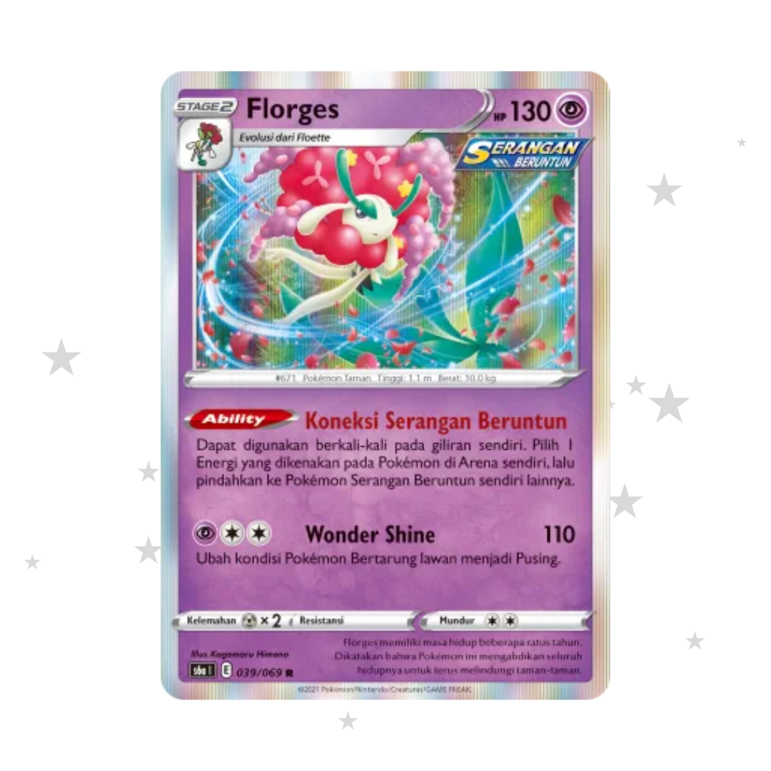 Florges 039/069 Holo - Eevee Heroes S6AI - Indonesian ๐ฎ๐ฉ