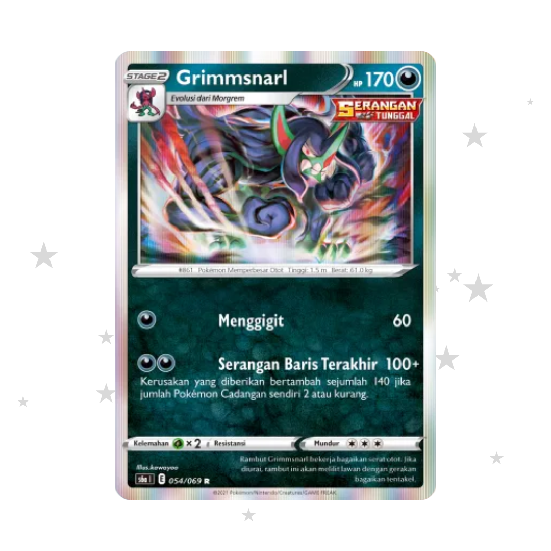 Grimmsnarl 054/069 Holo - Eevee Heroes S6AI - Indonesian ๐ฎ๐ฉ