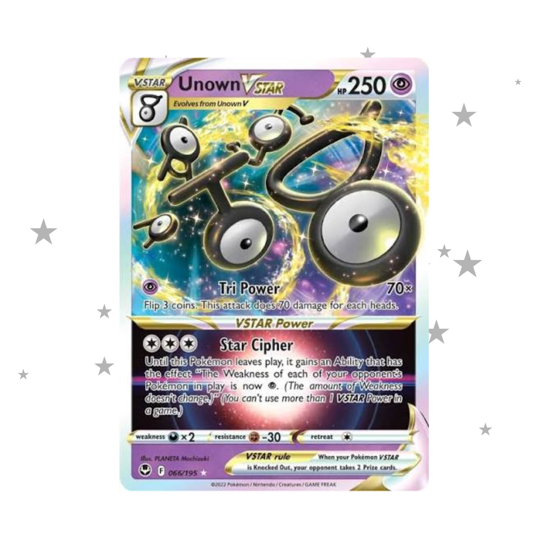 Unown VSTAR 066/195 - Silver Tempest - English 🇬🇧