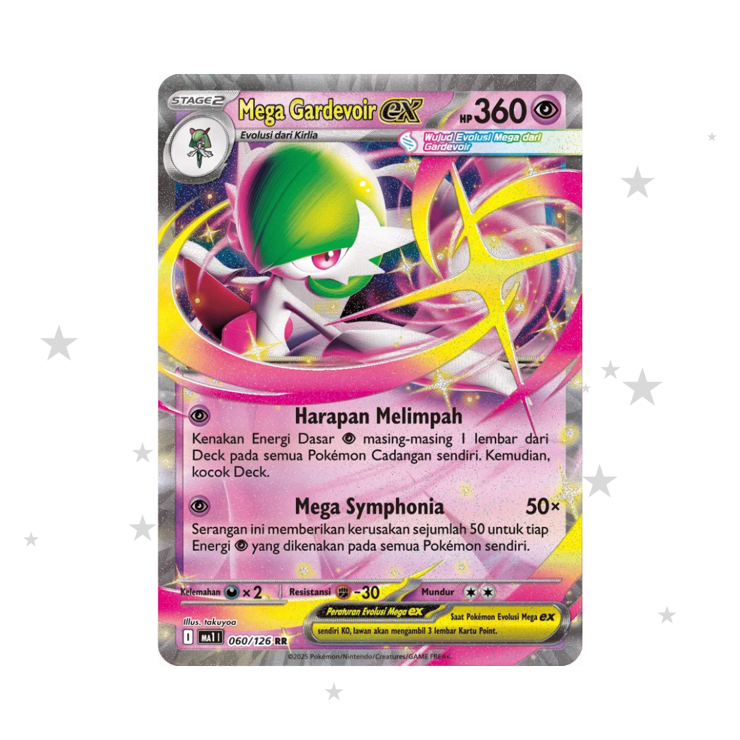 Mega Gardevoir ex 060/126 - Evolusi Mega MA1I - Indonesian 🇮🇩 - ShuppetMaster TCG