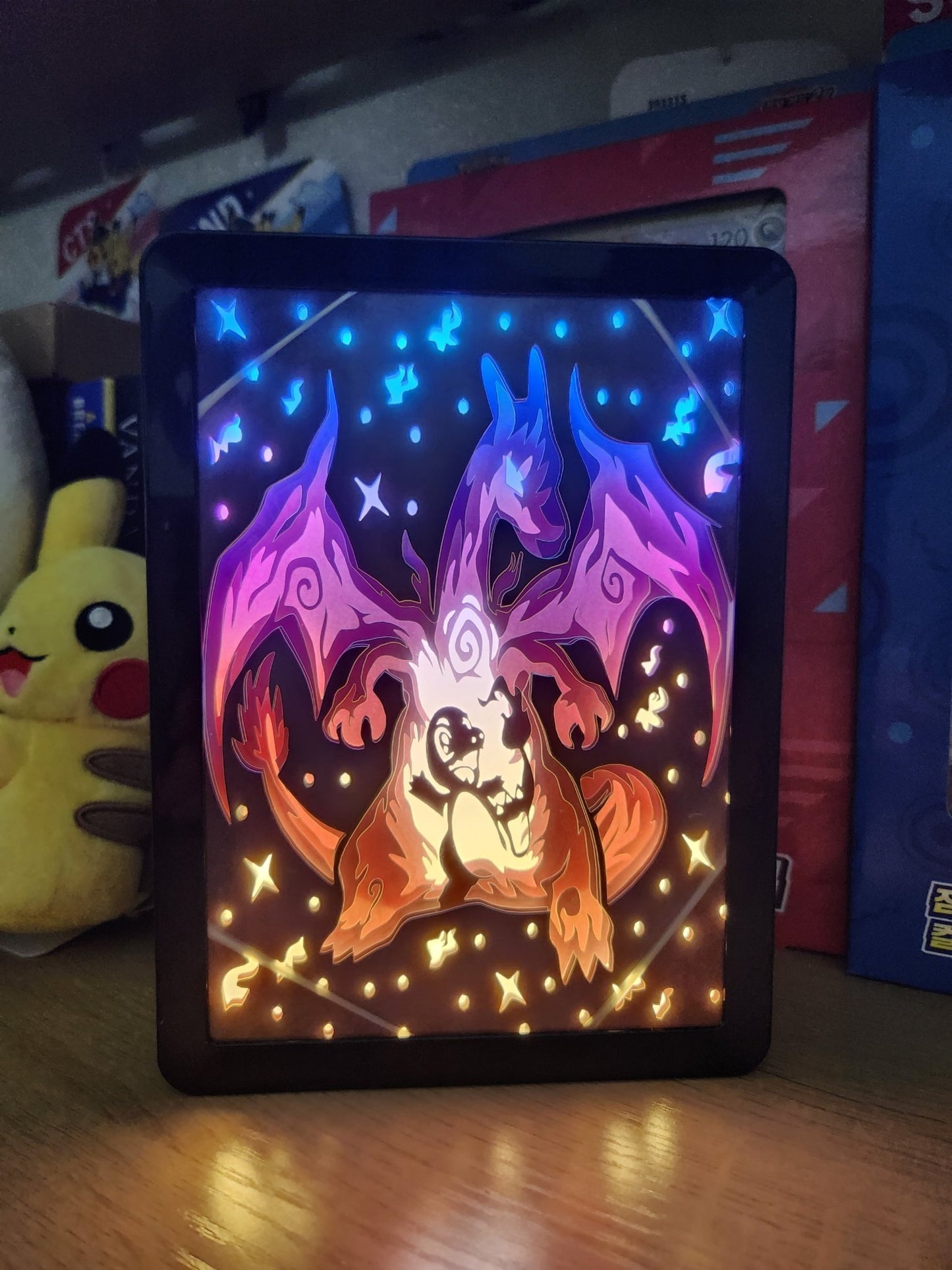 Pokémon Charizard & Charmander Backlit LED Paper Light Box - ShuppetMaster TCG