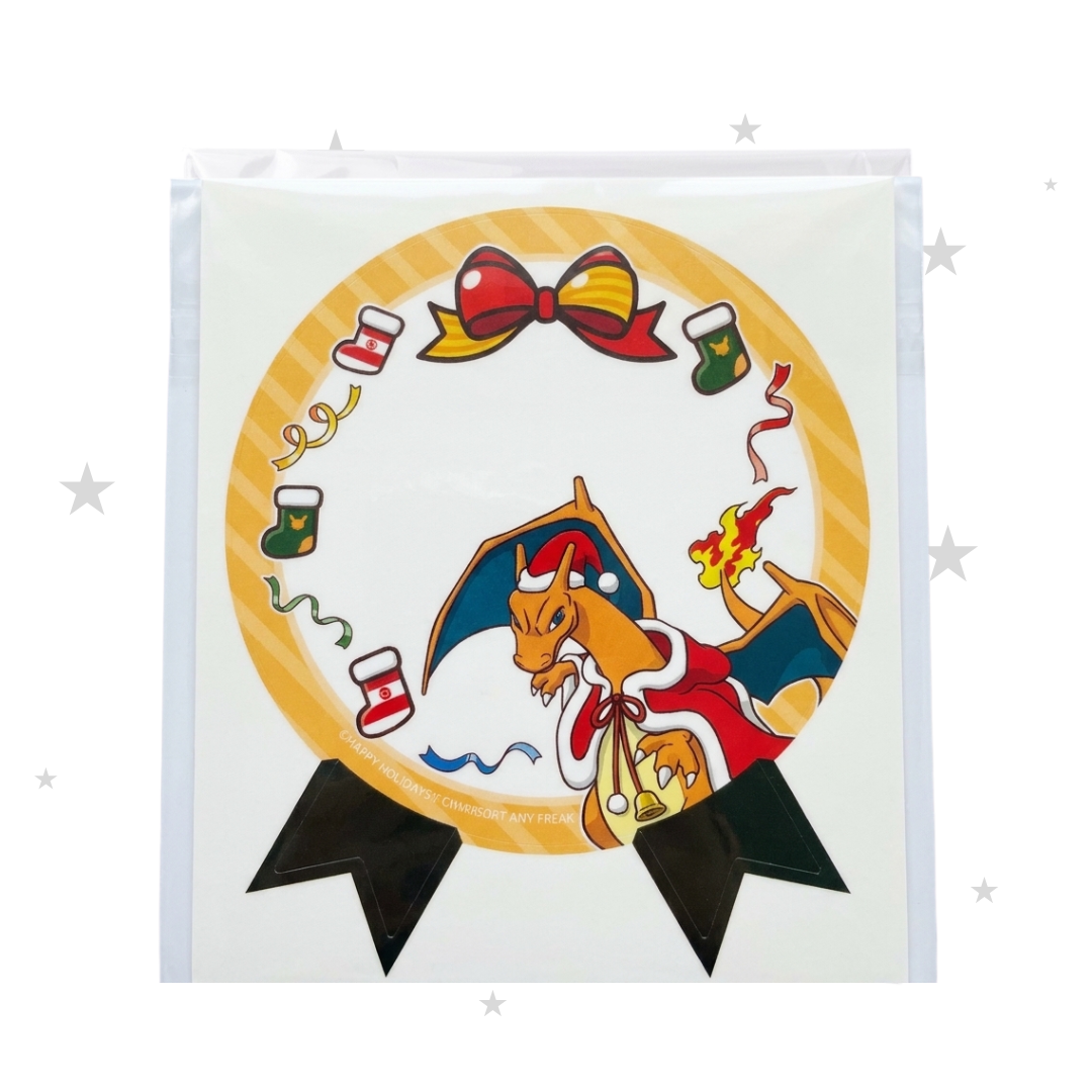 Pokémon Centre Online Japan Exclusive - Christmas Gift Tag Sticker - Tepig