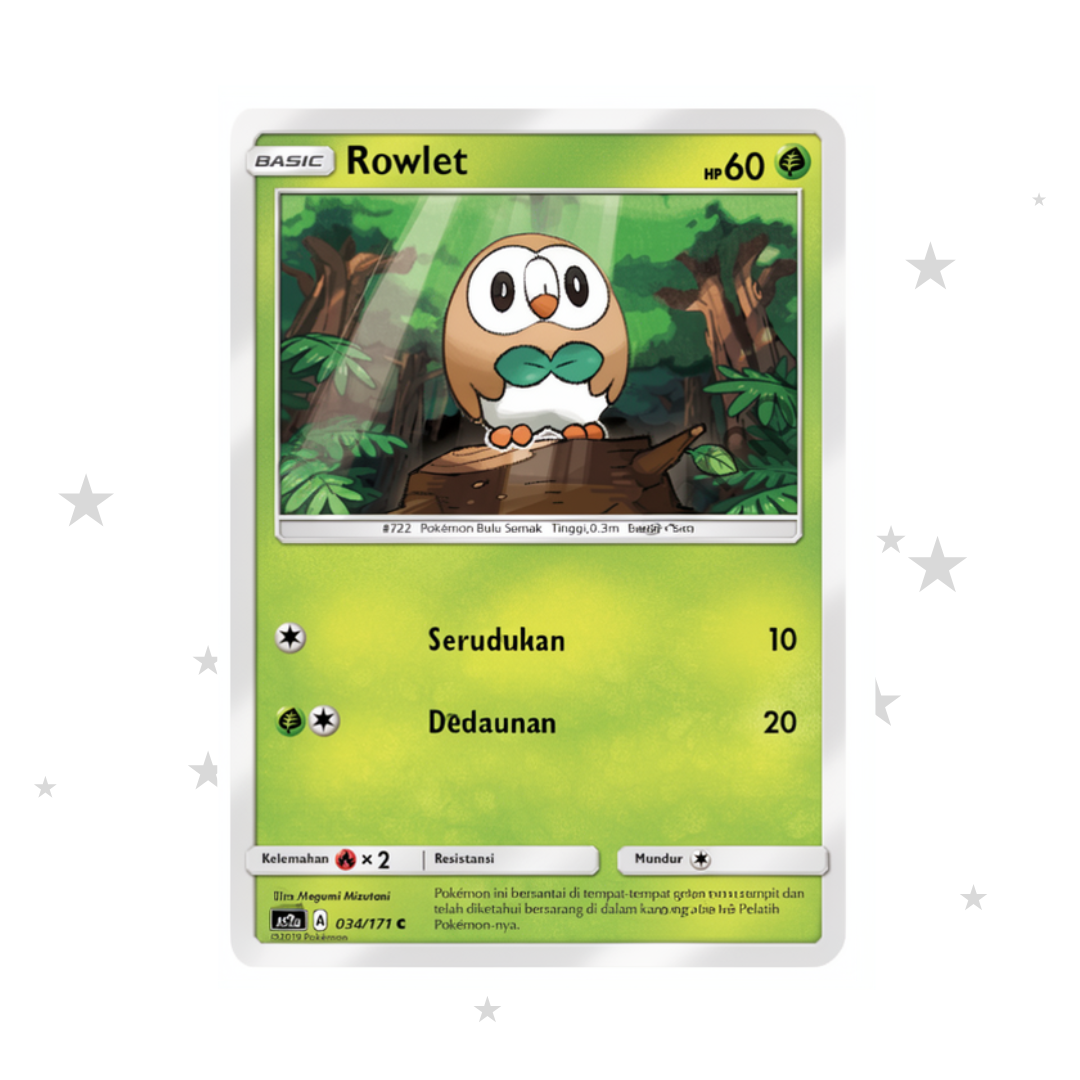 Rowlet 034/171 C - AS2A - Indonesian 🇮🇩