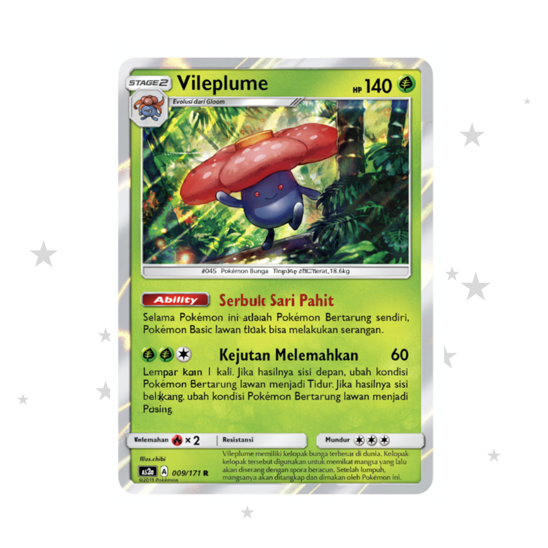 Vileplume 009/171 R Non-Holo - AS2A - Indonesian 🇮🇩
