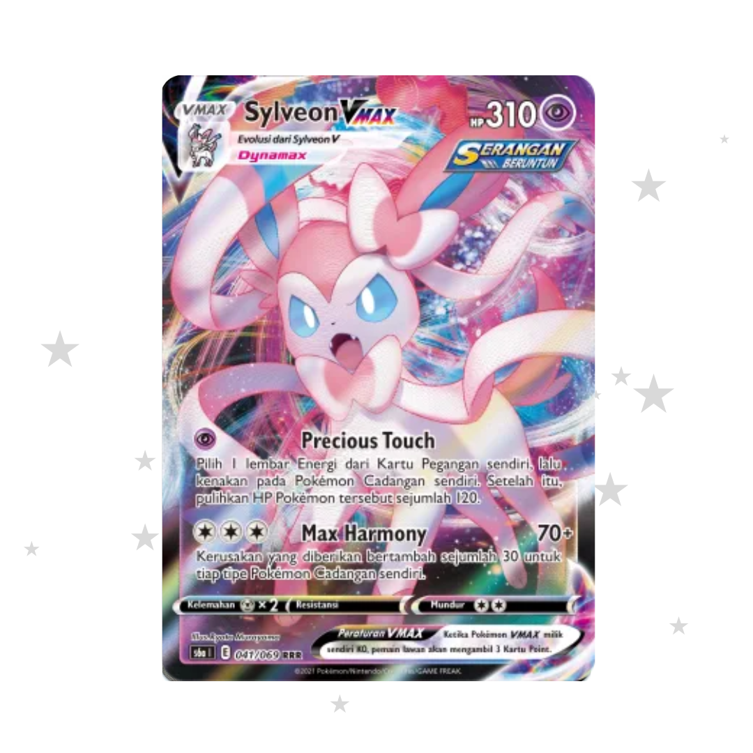Sylveon VMAX 041/069 SR - Eevee Heroes S6AI - Indonesian 🇮🇩