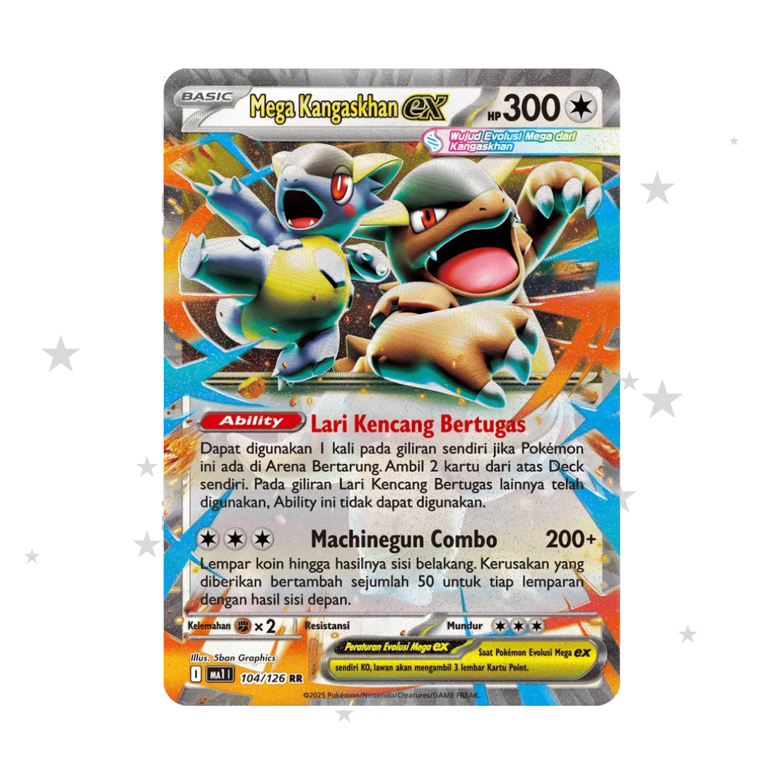 Mega Kangaskhan ex 104/126 - Evolusi Mega MA1I - Indonesian 🇮🇩