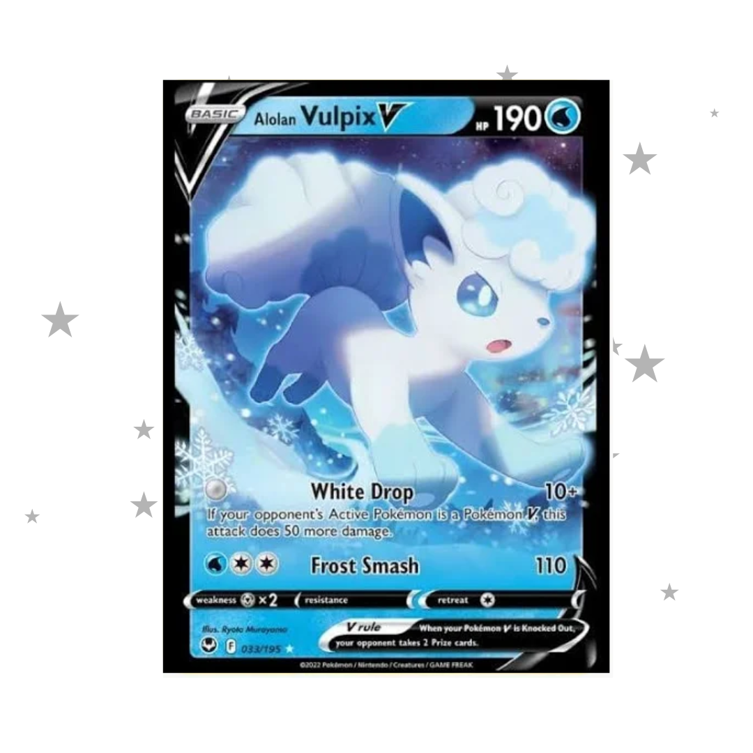Alolan Vulpix V 033/195 - Silver Tempest - English 🇬🇧