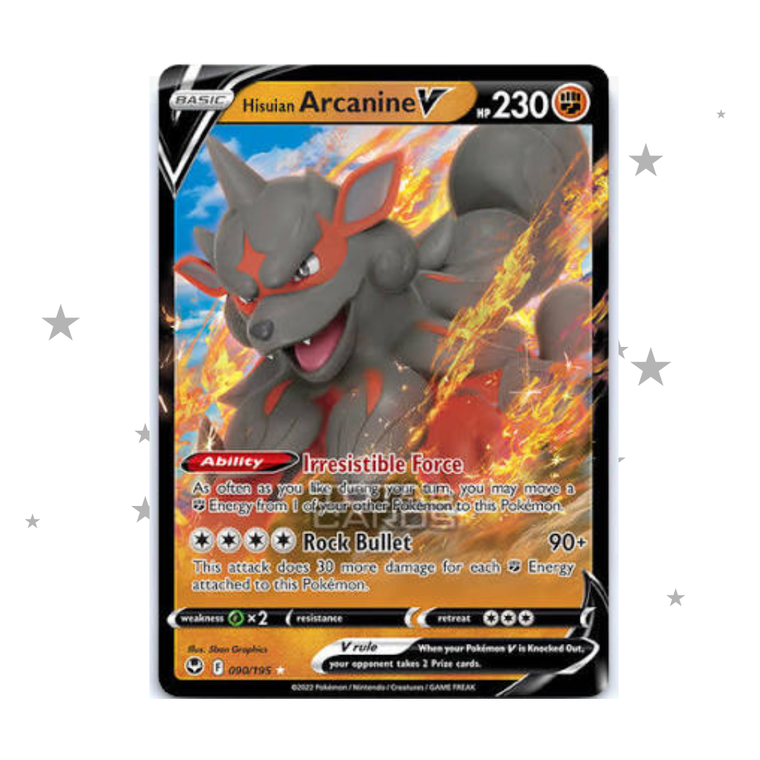 Hisuian Arcanine V 090/195 - Silver Tempest - English 🇬🇧