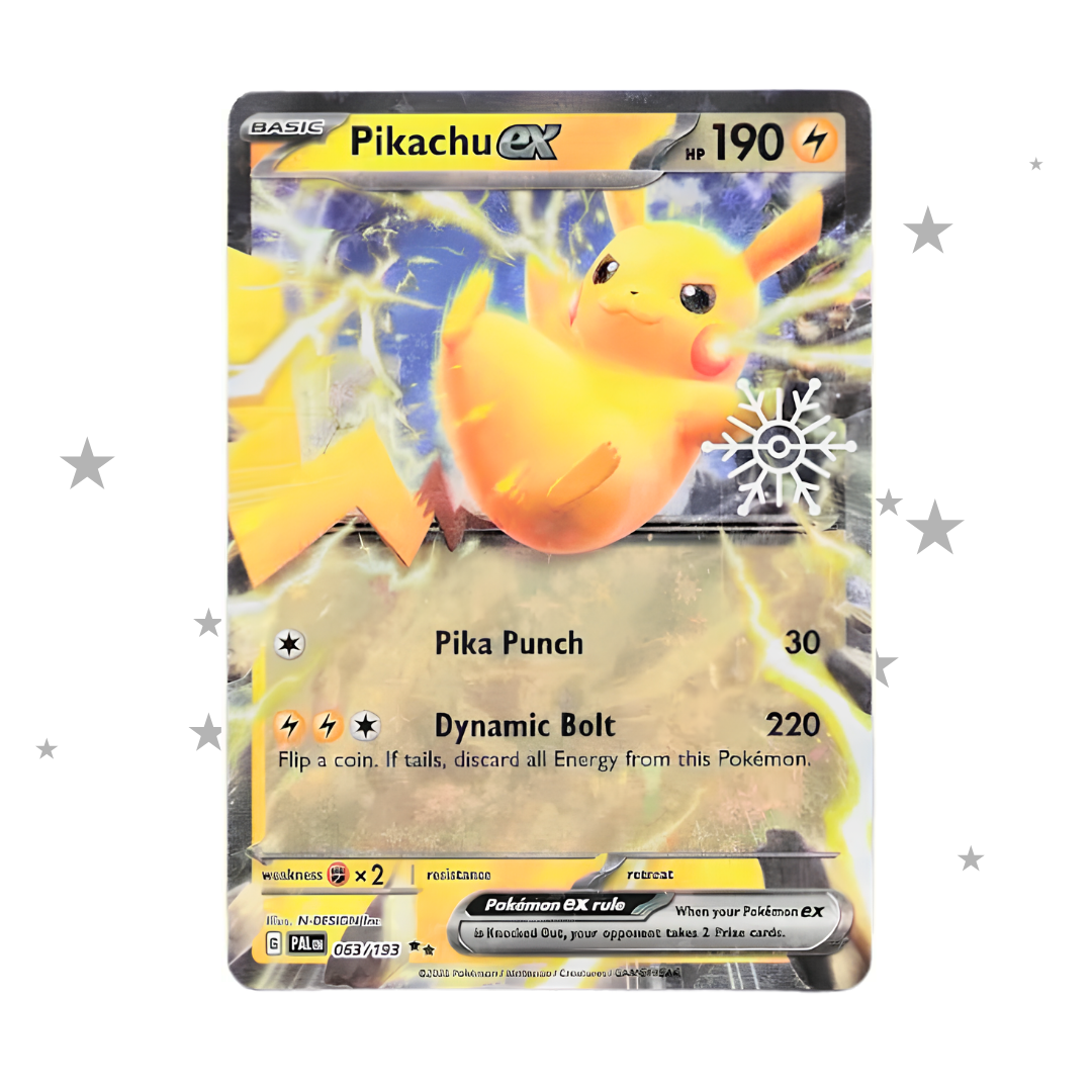 Pikachu ex 063/193 Snowflake Stamp Promo - English 🇬🇧