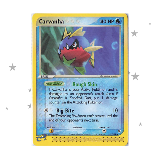 Carvanha 51/109 ex Ruby & Sapphire - English 🇬🇧