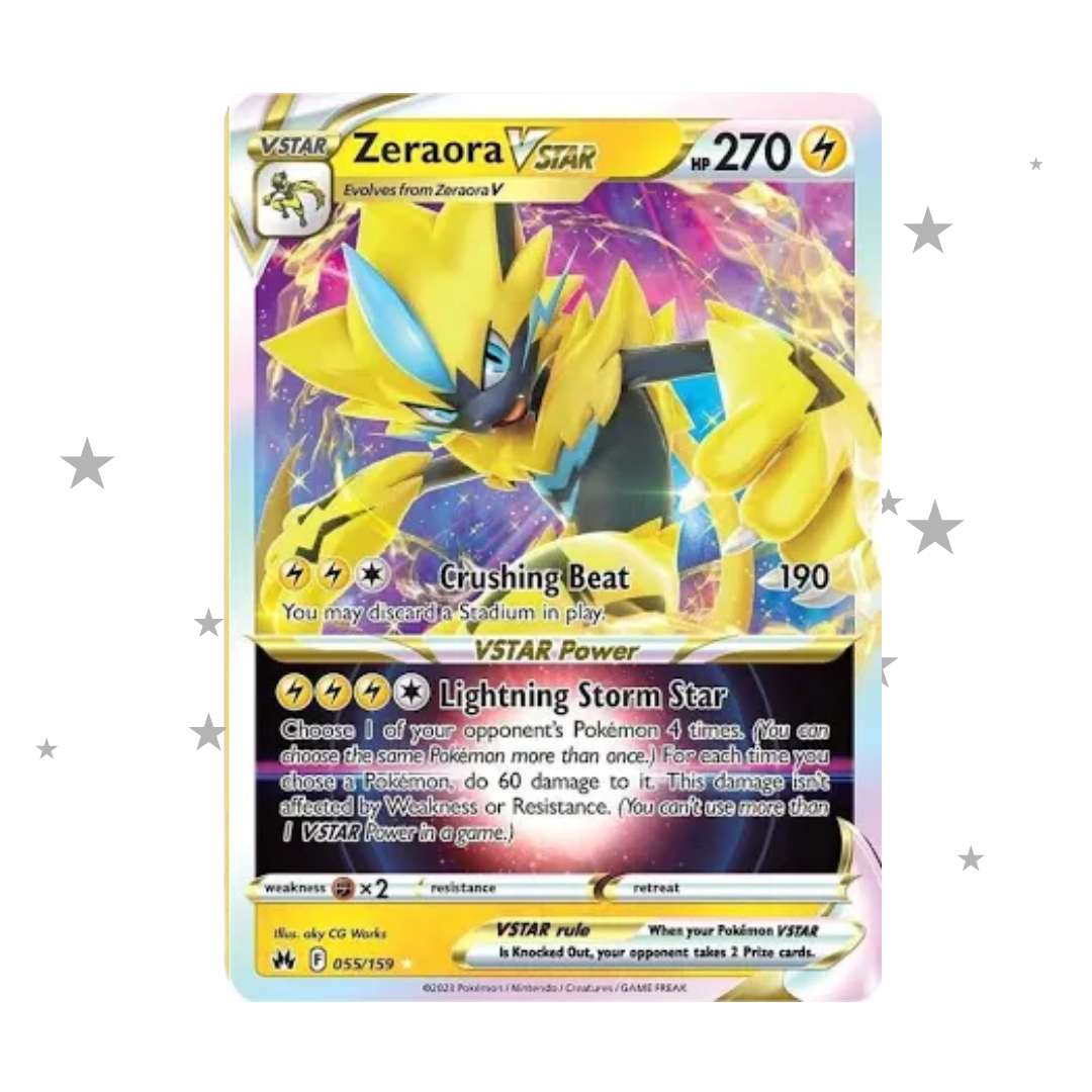 Zeraora VSTAR 055/159 Holo - Crown Zenith - English 🇬🇧
