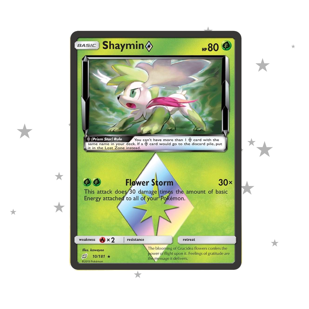 Shaymin 10/181 Prism Reverse Holo - Team Up - English 🇬🇧
