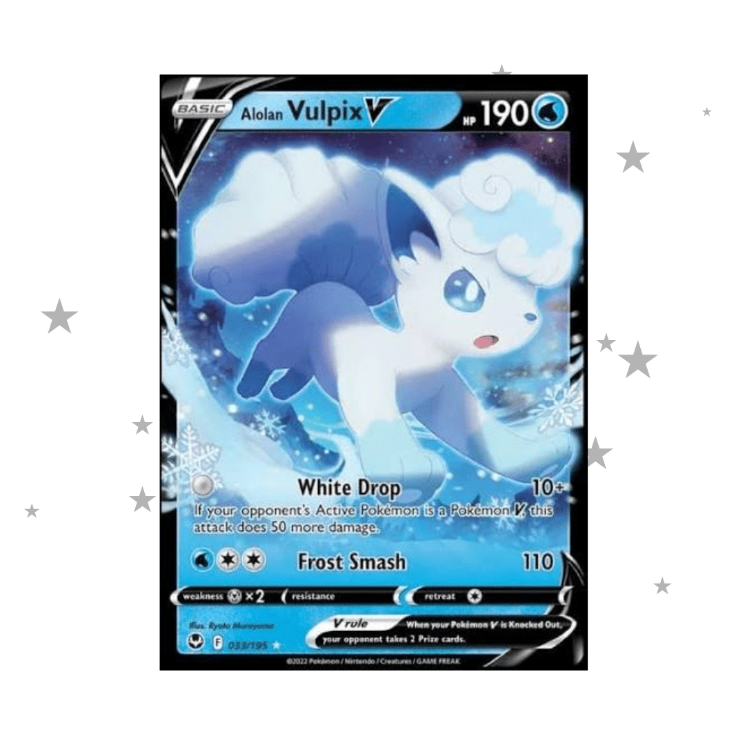 Alolan Vulpix V 033/195 - Silver Tempest - English 🇬🇧 - ShuppetMaster TCG