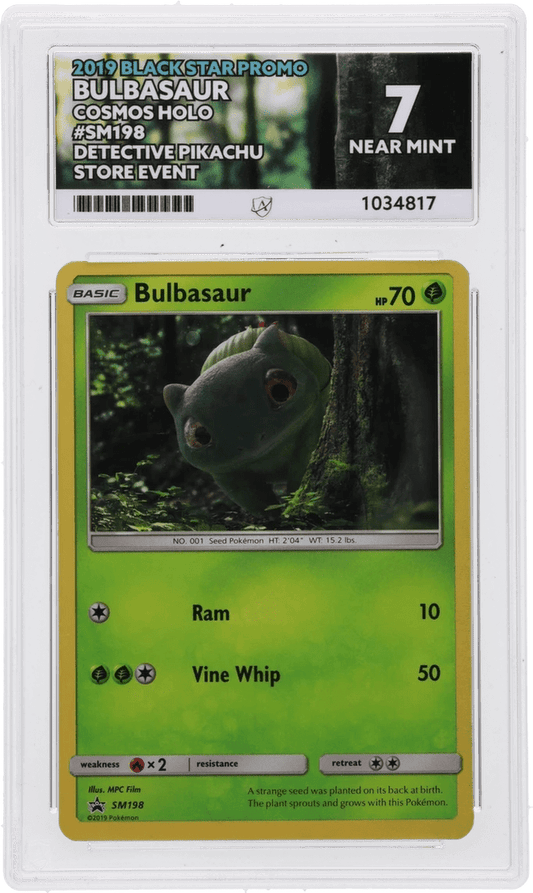Bulbasaur Detective Pikachu Store Event Black Star Promo SM198 Sun & Moon - ACE 7 - ShuppetMaster TCG