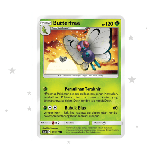 Butterfree 003/171 U - AS2A - Indonesian 🇮🇩 - ShuppetMaster TCG