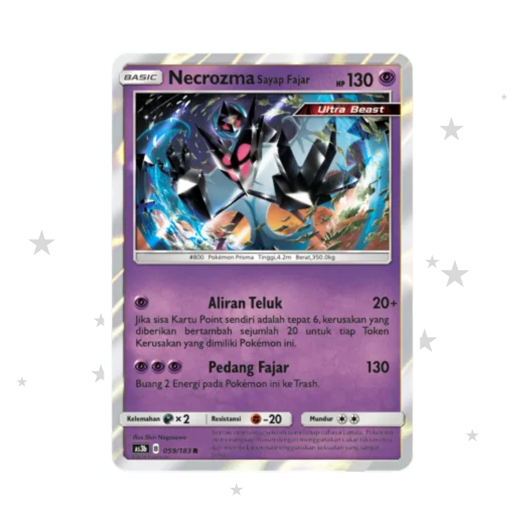 Dawn Wings Necrozma 059/183 R Holo - Seri Ketiga (Set B) AS3B - Indonesian 🇮🇩 - ShuppetMaster TCG
