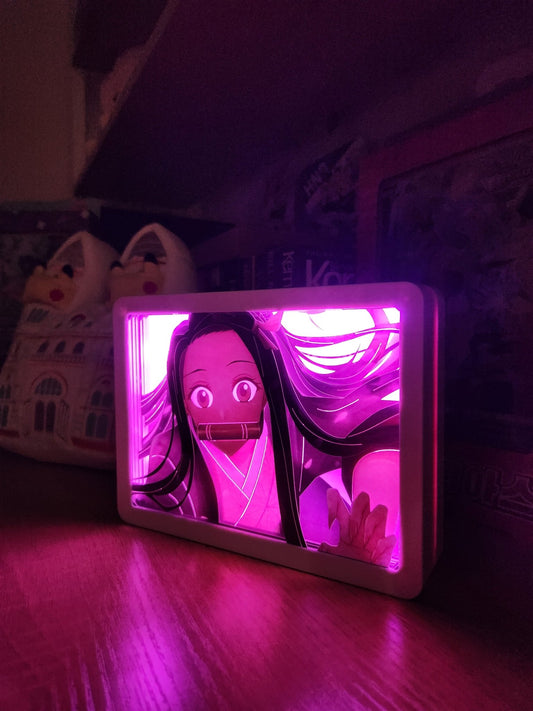 Demon Slayer Nezuko Backlit LED Paper Light Box - ShuppetMaster TCG