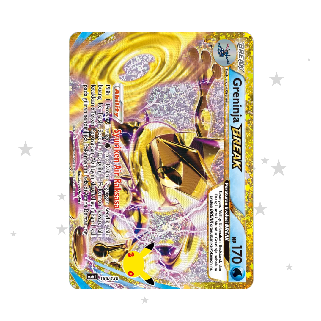 Greninja BREAK Classic 188/130 - 30th Celebrations - Indonesian 🇮🇩 - ShuppetMaster TCG