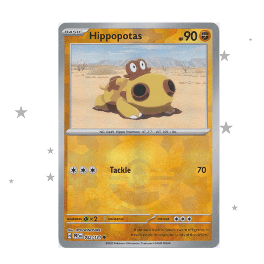 Hippopotas 052/131 Pokeball Reverse Holo - Prismatic Evolutions - English 🇬🇧 - ShuppetMaster TCG