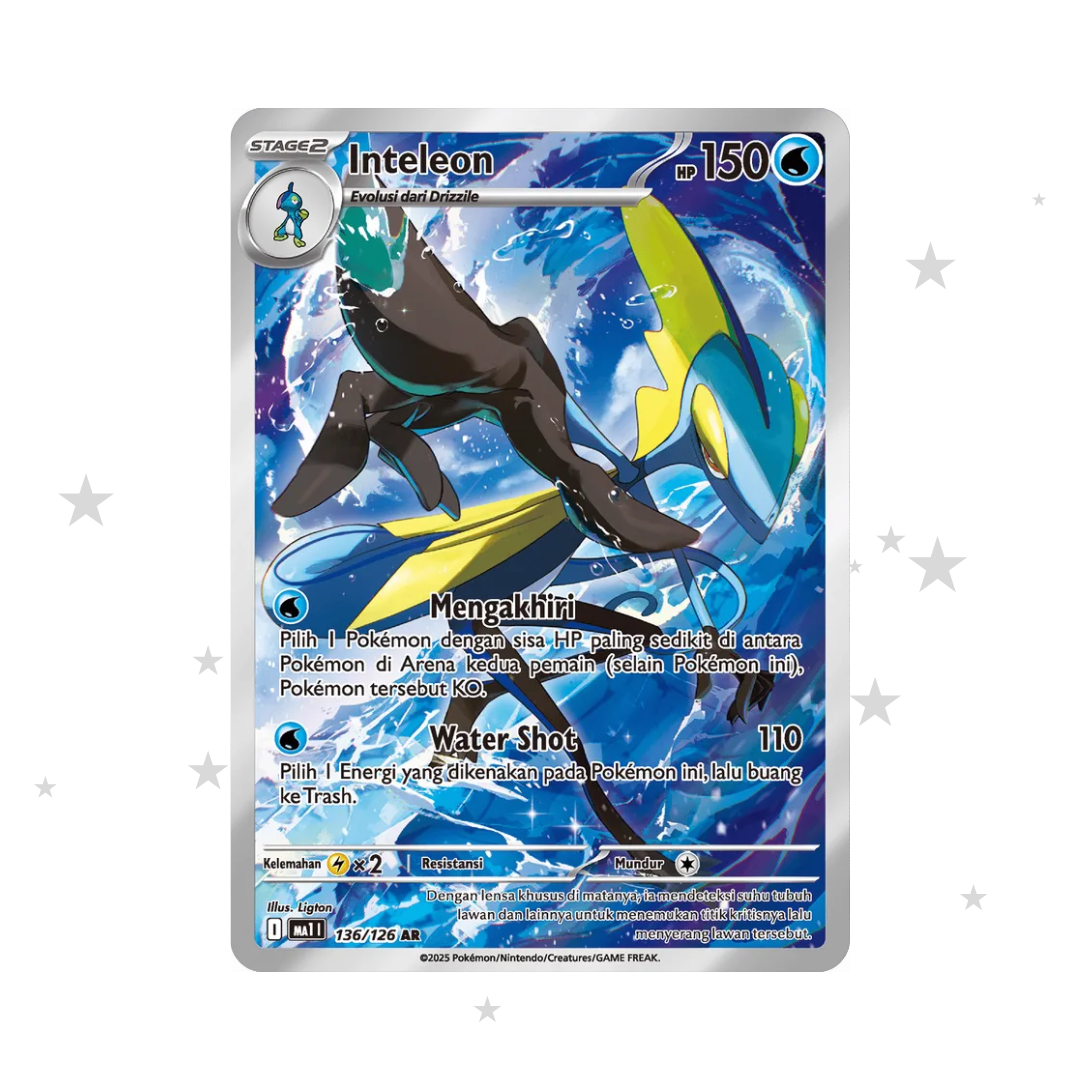 Inteleon 136/126 AR - Evolusi Mega MA1I - Indonesian 🇮🇩 - ShuppetMaster TCG