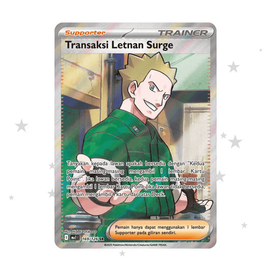 Lt. Surge's Bargain (Transaki Letnan Surge) 169/126 SR - Mega Evolusi MA1 - Indonesian 🇮🇩 - ShuppetMaster TCG