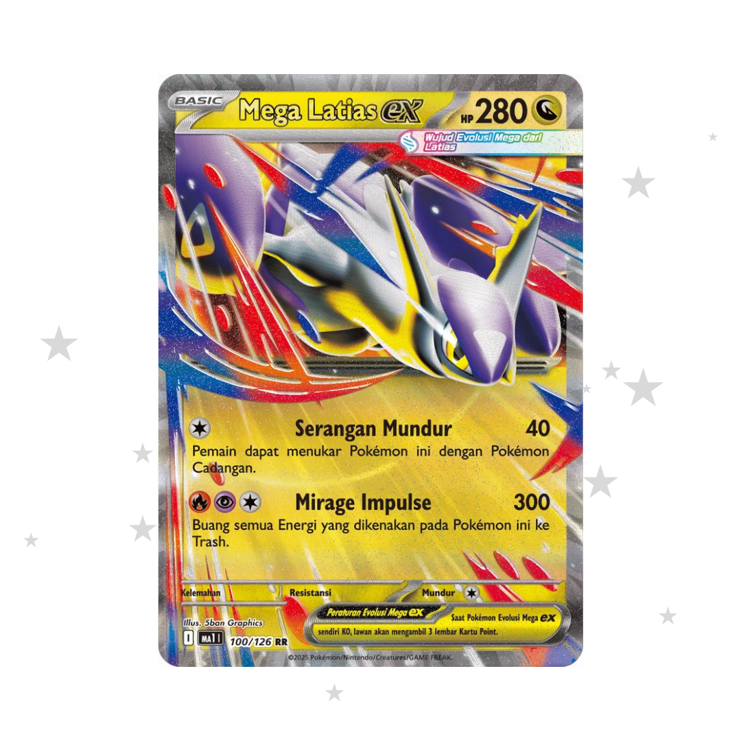 Mega Latias ex 100/126 - Evolusi Mega MA1I - Indonesian 🇮🇩 - ShuppetMaster TCG
