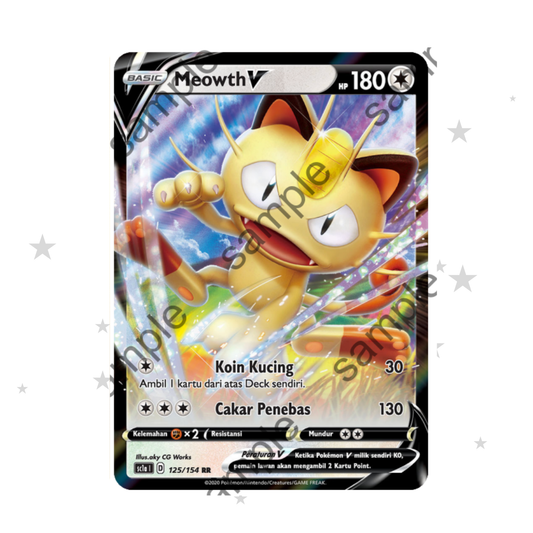Meowth V 125/154 RR Holo - SC1AI - Indonesian 🇮🇩 - ShuppetMaster TCG