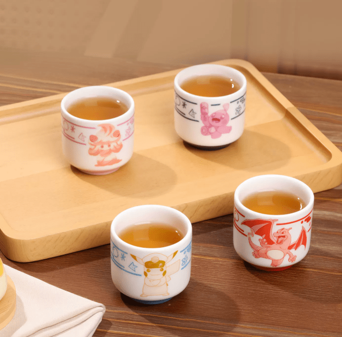 October Special Delivery - Shunxiang Ceramics x Pokémon China Ceramic Teacup Set - 4 Cups - ShuppetMaster TCG