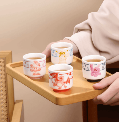 October Special Delivery - Shunxiang Ceramics x Pokémon China Ceramic Teacup Set - 4 Cups - ShuppetMaster TCG