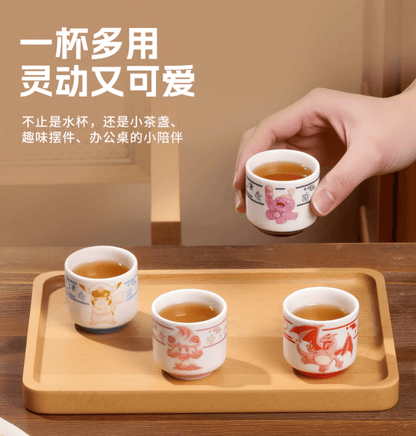 October Special Delivery - Shunxiang Ceramics x Pokémon China Ceramic Teacup Set - 4 Cups - ShuppetMaster TCG
