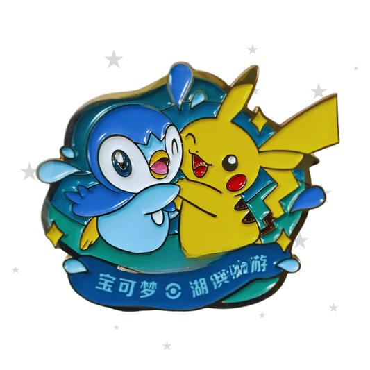 Pikachu & Piplup China-Exclusive Event Pin (Hangzhou Hubin 2026 Stamp Rally Event) - ShuppetMaster TCG
