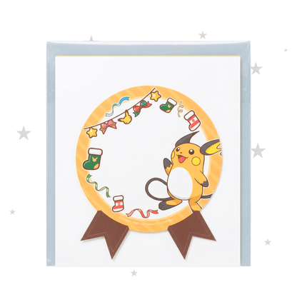 Pokémon Centre Online Japan Exclusive - Christmas Gift Tag Sticker - Raichu - ShuppetMaster TCG