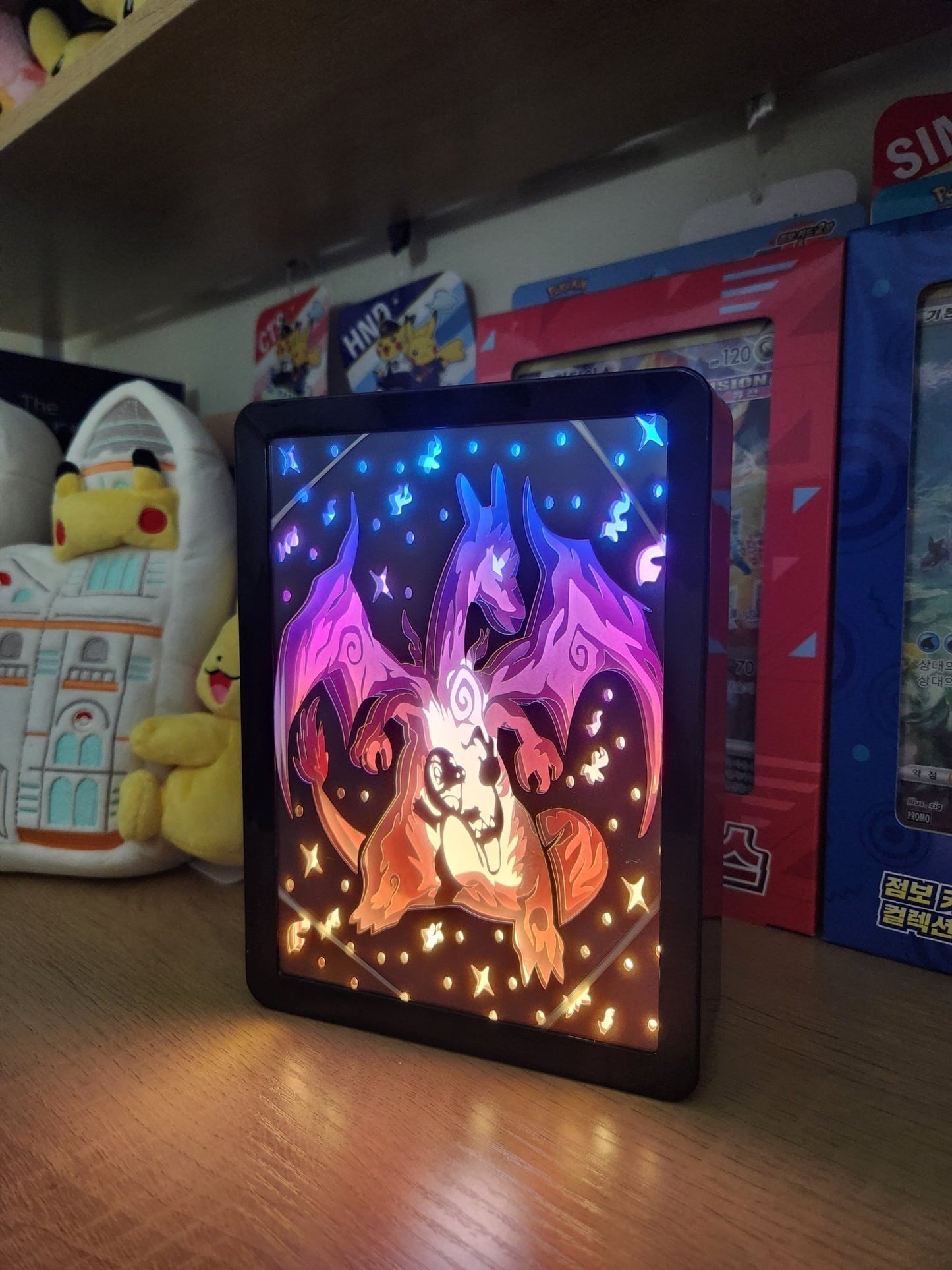 Pokémon Charizard & Charmander Backlit LED Paper Light Box - ShuppetMaster TCG
