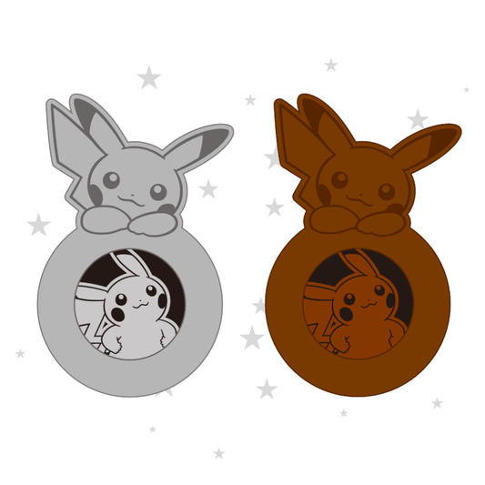 Pokemon China Exclusive - Pikachu Coin Protector Keychain - Silver/Copper - ShuppetMaster TCG
