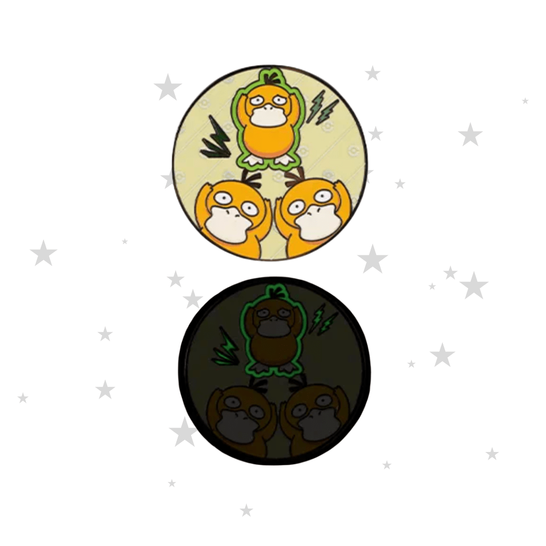 Pokémon China Hangzhou 2025 Pop-Up Exclusive Psyduck Glow-in-the-dark Pin - ShuppetMaster TCG