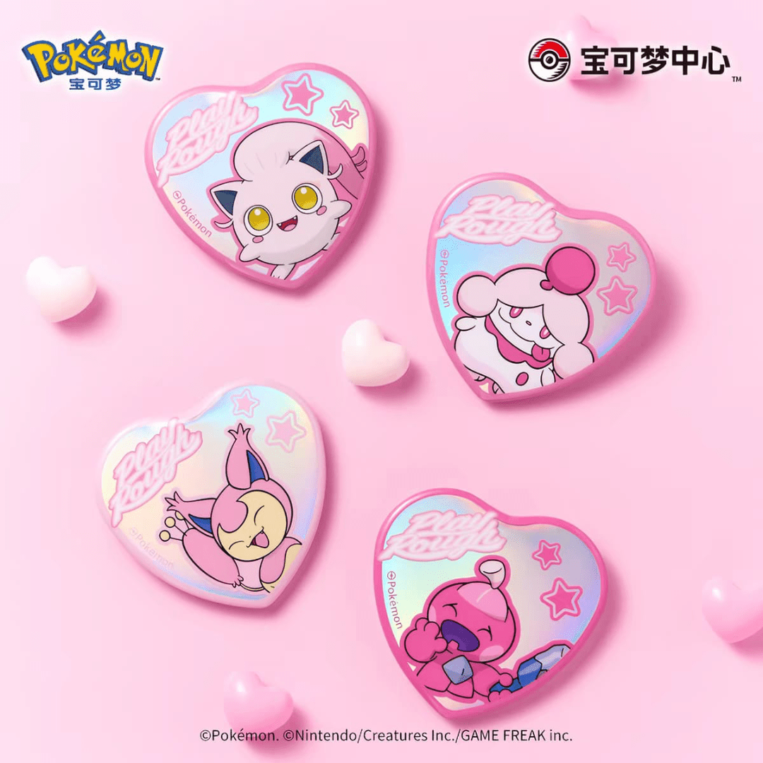 Pokémon China 'Play Rough' Range - Scream Tail, Slurpuff, Skitty & Tinkatink Badge Set - ShuppetMaster TCG