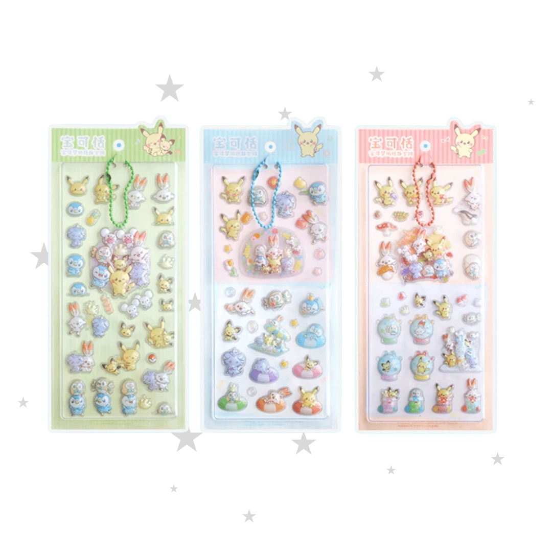 Pokémon China x Hollybox Poképeace Keychain Sticker Sets - 3 Designs - ShuppetMaster TCG