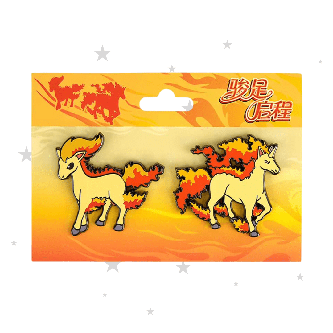 Pokemon Gym China Exclusive - Year of The Horse Ponyta & Rapidash Pin Set - ShuppetMaster TCG