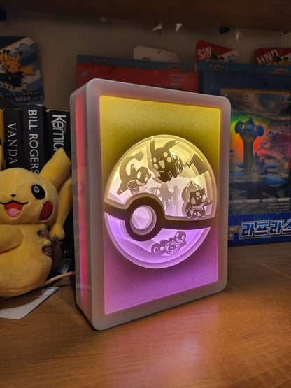 Pokémon Kanto Starters Pokeball Backlit LED Paper Light Box - ShuppetMaster TCG