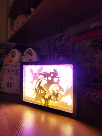 Pokémon Pikachu, Pichu & Raichu Family Backlit LED Paper Light Box - ShuppetMaster TCG