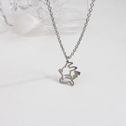 Pokemon Pikachu Stainless Steel Pendant Necklace | Gold or Silver | UK Seller - ShuppetMaster TCG