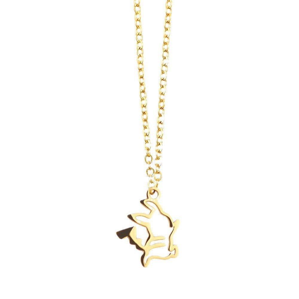 Pokemon Pikachu Stainless Steel Pendant Necklace | Gold or Silver | UK Seller - ShuppetMaster TCG