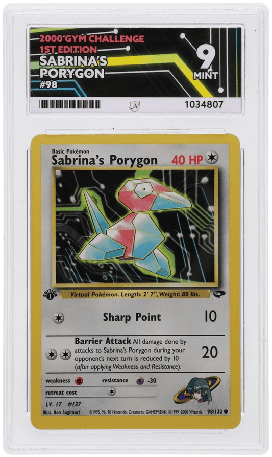 Pokémon Sabrina's Porygon 098 1st Edition Gym Challenge 2000 - ACE 9 - ShuppetMaster TCG