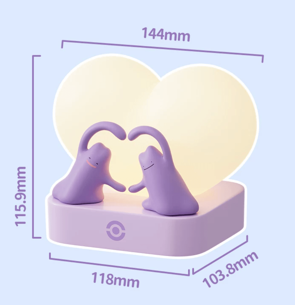 [PRE-ORDER] Pokémon China x Hollybox Ditto Series - Ambient Heart Nightlight - ShuppetMaster TCG