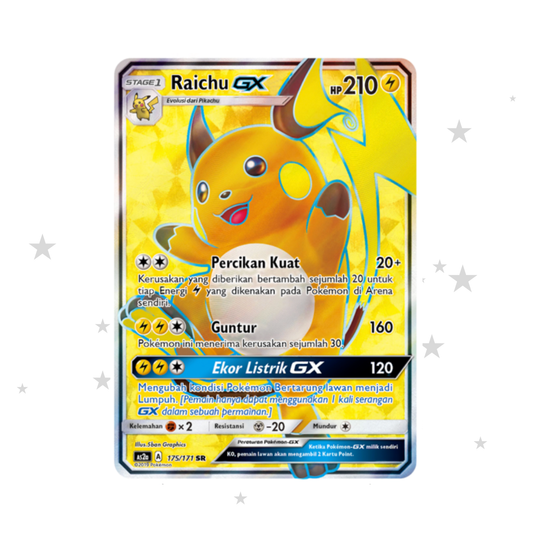 Raichu GX 175/171 SR - AS2A - Indonesian 🇮🇩 - ShuppetMaster TCG
