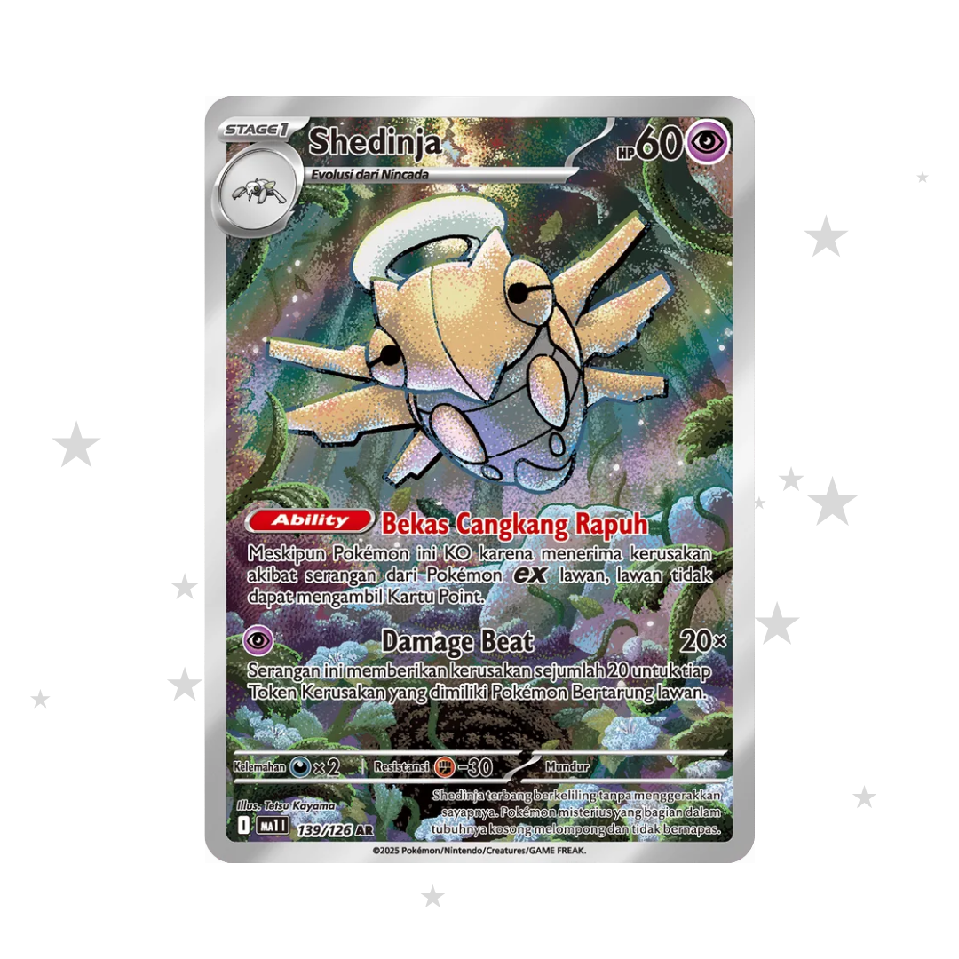 Shedinja 139/126 AR - Evolusi Mega MA1I - Indonesian 🇮🇩 - ShuppetMaster TCG