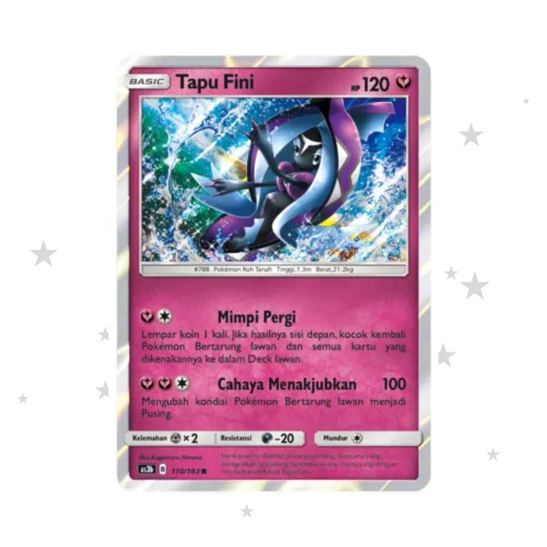 Tapu Fini 110/183 R Holo - Seri Ketiga (Set B) AS3B - Indonesian 🇮🇩 - ShuppetMaster TCG