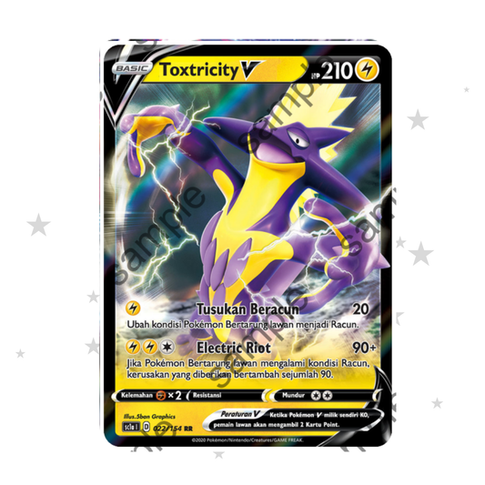 Toxtricity V 022/154 RRR Holo - SC1AI - Indonesian 🇮🇩 - ShuppetMaster TCG