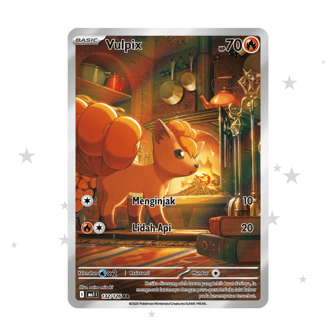Vulpix 132/126 AR - Mega Evolusi MA1 - Indonesian 🇮🇩 - ShuppetMaster TCG